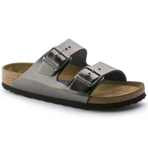 Arizona Soft Footbed Leather Metallic Anthracite