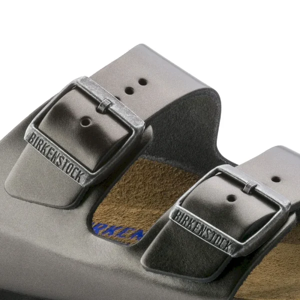 Arizona Soft Footbed Leather Metallic Anthracite - Image 8