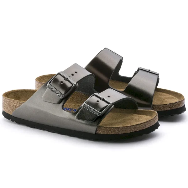 Arizona Soft Footbed Leather Metallic Anthracite - Image 6