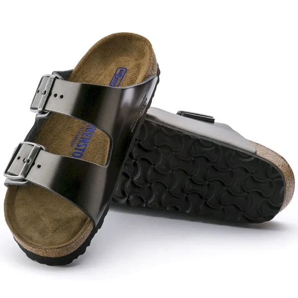 Arizona Soft Footbed Leather Metallic Anthracite - Image 4