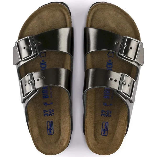 Arizona Soft Footbed Leather Metallic Anthracite - Image 5