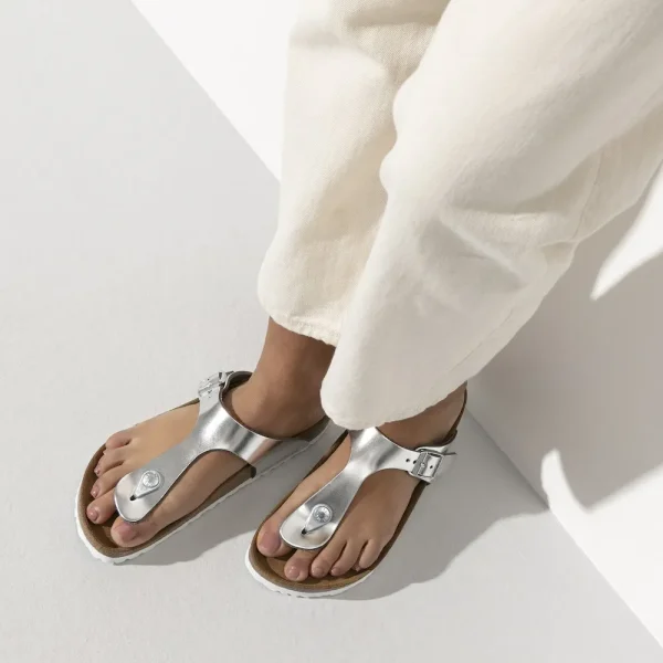 Gizeh Soft Footbed Leather Metallic Silver - Image 3