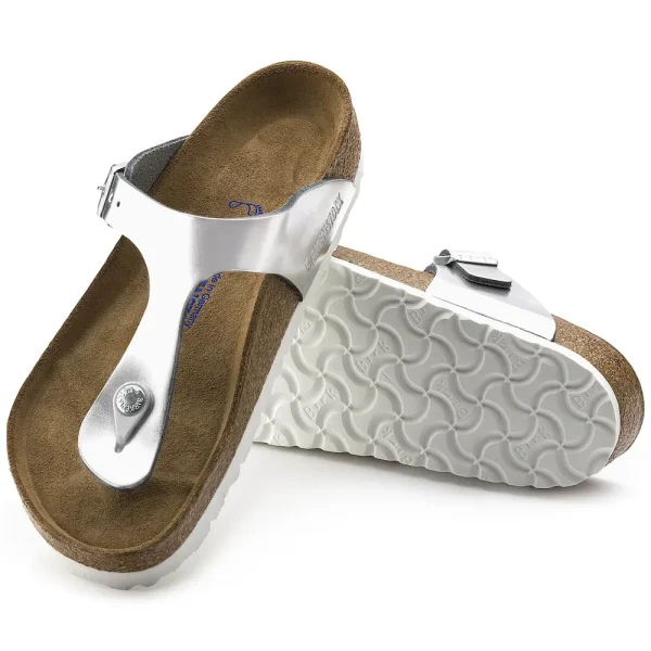 Gizeh Soft Footbed Leather Metallic Silver - Image 4
