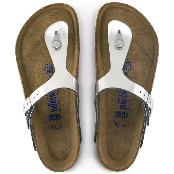 Gizeh Soft Footbed Leather Metallic Silver - Image 5