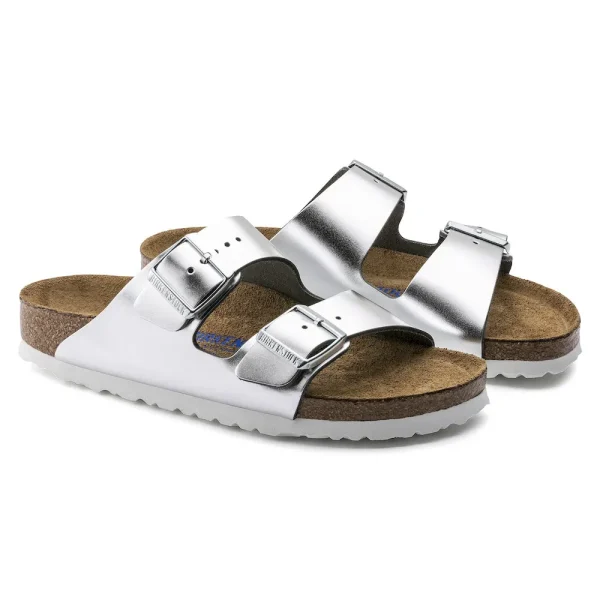 Arizona Soft Footbed Leather Metallic Silver - Image 6