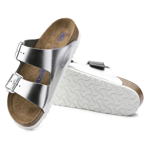 Arizona Soft Footbed Leather Metallic Silver - Image 4