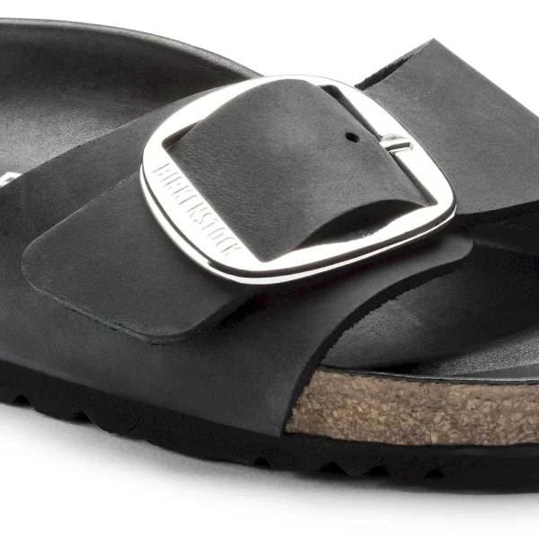 Madrid Big Buckle Oiled Leather Black - Image 8