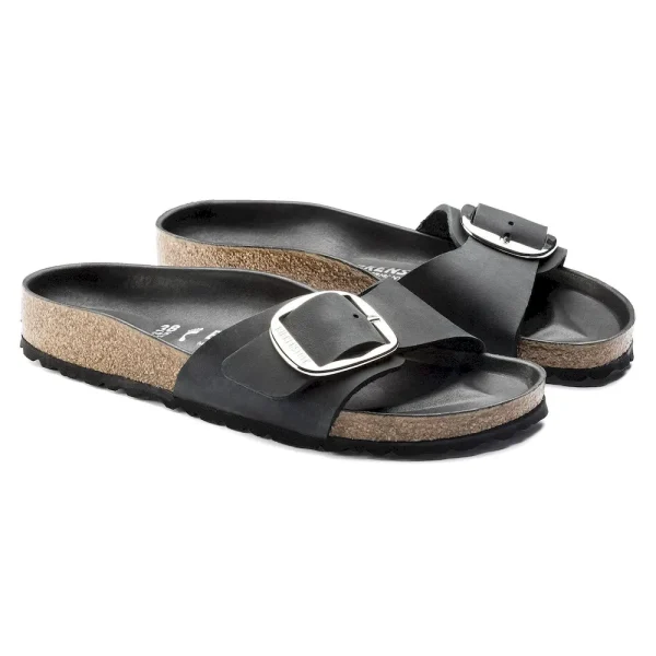 Madrid Big Buckle Oiled Leather Black - Image 6