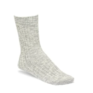 Cotton Slub Women Cotton-Polyamide-Elastane Gray/White