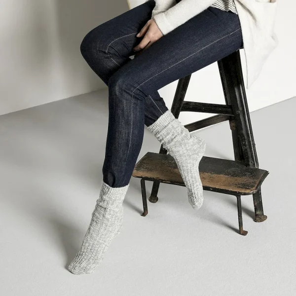 Cotton Slub Women Cotton-Polyamide-Elastane Gray/White - Image 3
