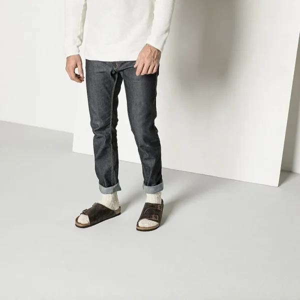 Cotton Slub Men Cotton-Polyamide-Elastane Beige/White - Image 2