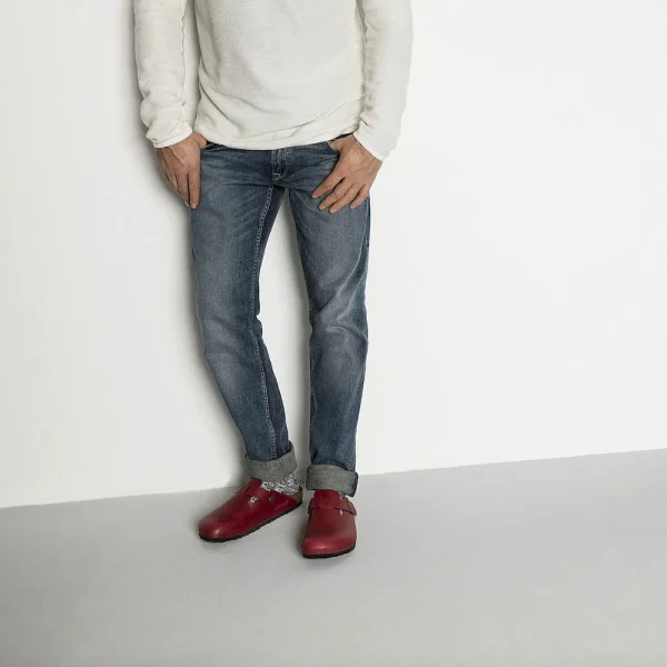 Cotton Slub Men Cotton-Polyamide-Elastane Blue/White - Image 2