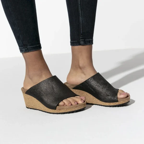 Namica Suede Leather Washed Metallic Antique Black - Image 3