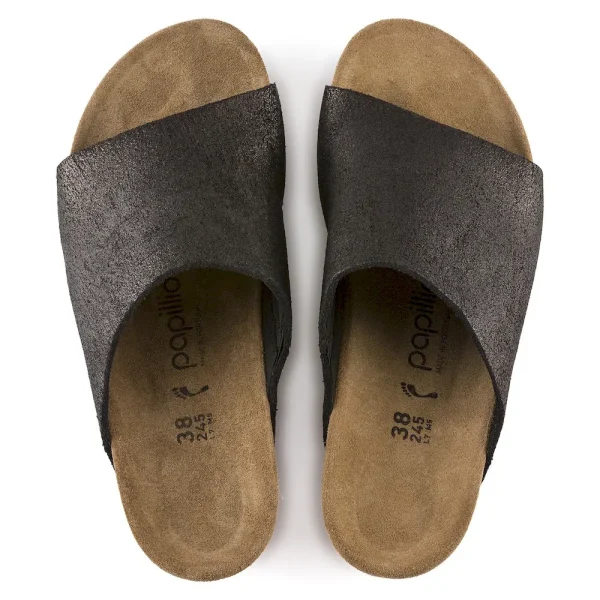 Namica Suede Leather Washed Metallic Antique Black - Image 5