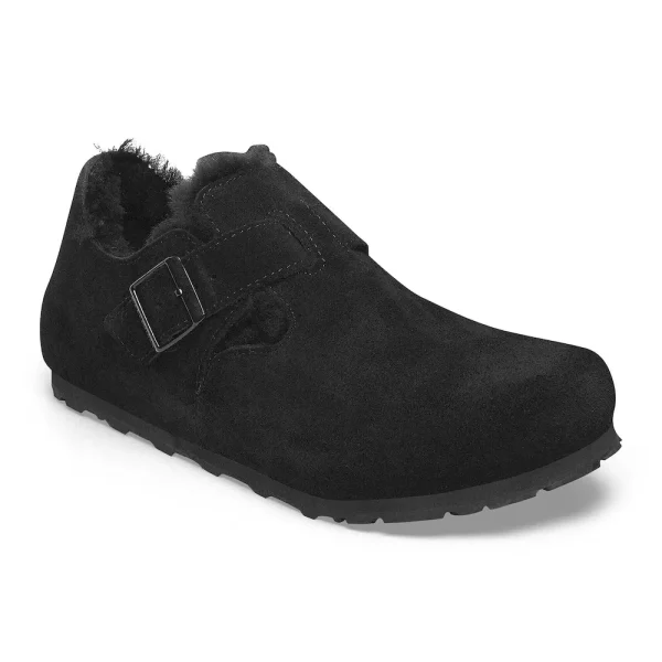 London Shearling Suede Leather Black - Image 2