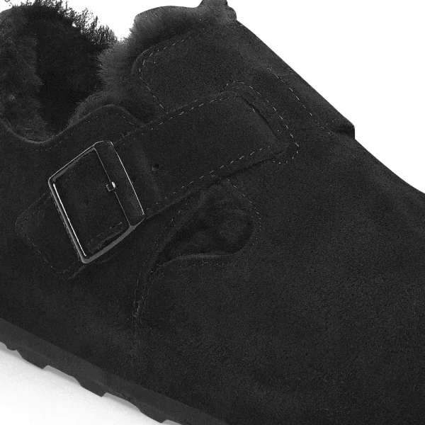London Shearling Suede Leather Black - Image 13