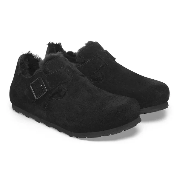 London Shearling Suede Leather Black - Image 9