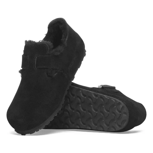 London Shearling Suede Leather Black - Image 5