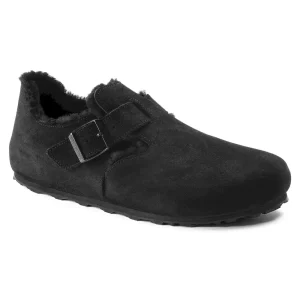 London Shearling Suede Leather Black