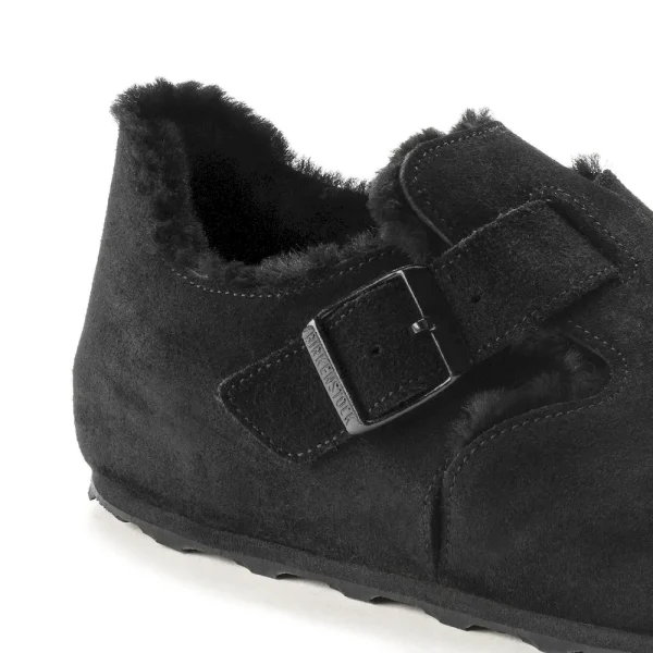 London Shearling Suede Leather Black - Image 12