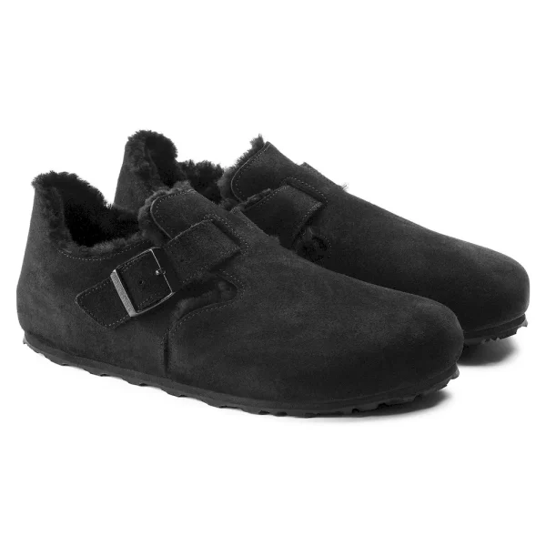 London Shearling Suede Leather Black - Image 8