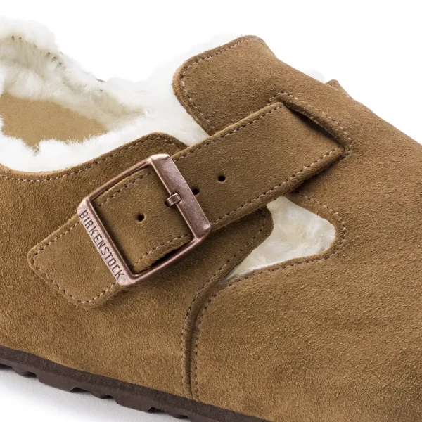 London Shearling Suede Leather Dark Tea - Image 8