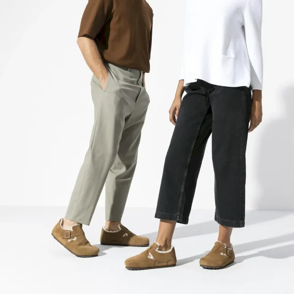 London Shearling Suede Leather Dark Tea - Image 9