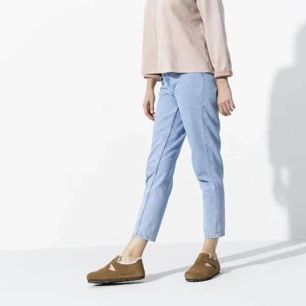 London Shearling Suede Leather Dark Tea - Image 2