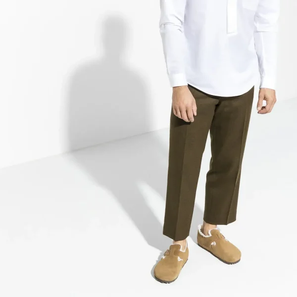 London Shearling Suede Leather Dark Tea - Image 3