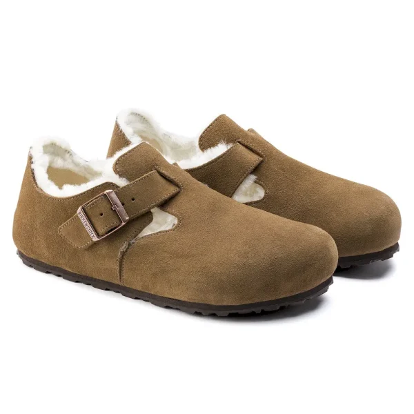 London Shearling Suede Leather Dark Tea - Image 6