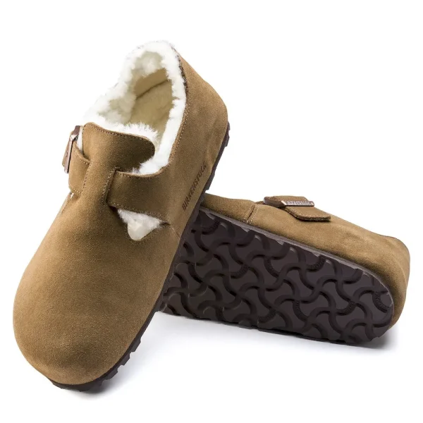 London Shearling Suede Leather Dark Tea - Image 4