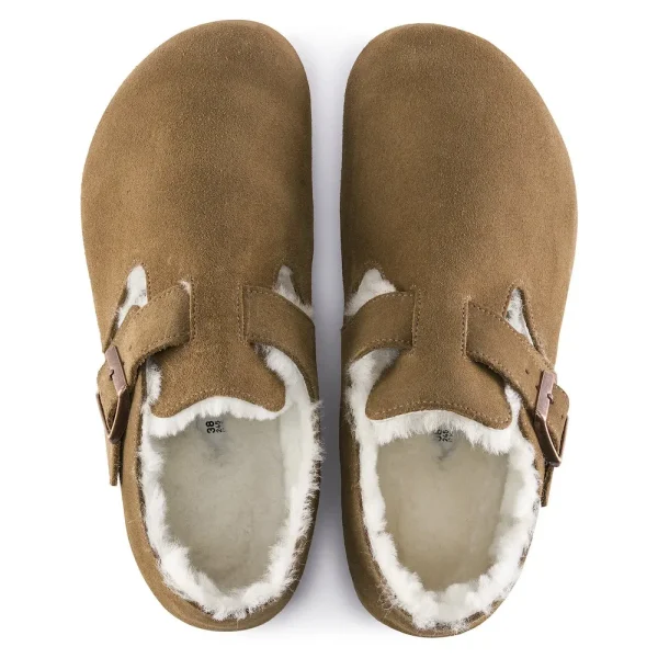 London Shearling Suede Leather Dark Tea - Image 5