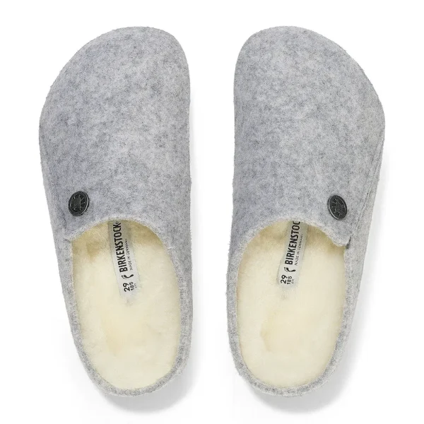 Zermatt Kids Shearling Wool Felt Light Gray - Image 3