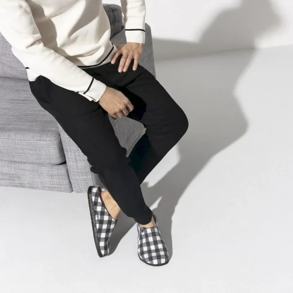 Zermatt Shearling Wool Felt Plaid White - Image 2