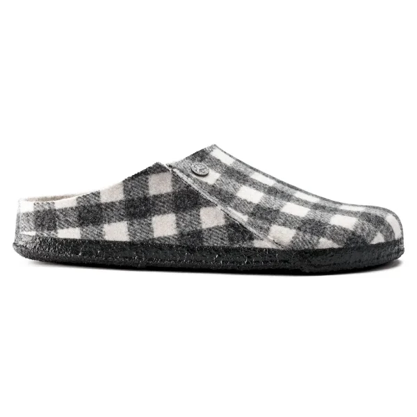 Zermatt Shearling Wool Felt Plaid White - Image 6