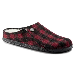 Zermatt Shearling Wool Felt Plaid Red