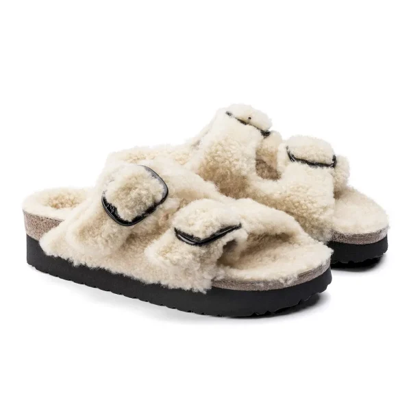 Arizona Big Buckle Shearling Shearling Teddy Eggshell - Image 6