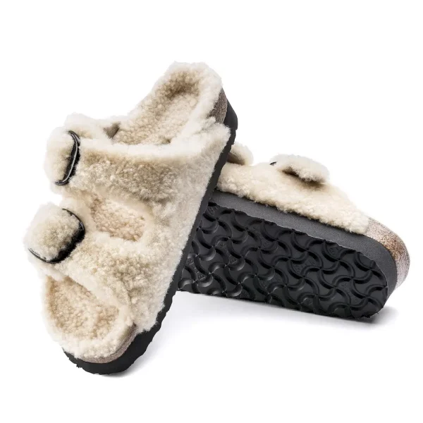 Arizona Big Buckle Shearling Shearling Teddy Eggshell - Image 4