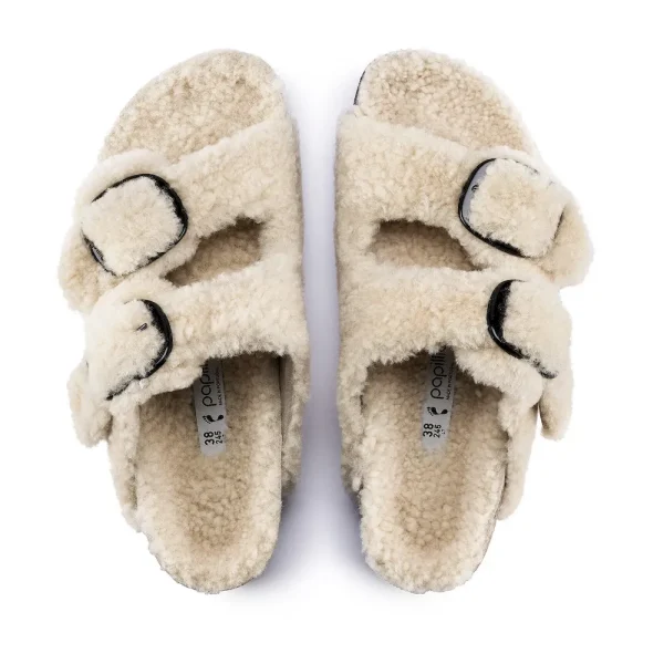 Arizona Big Buckle Shearling Shearling Teddy Eggshell - Image 5