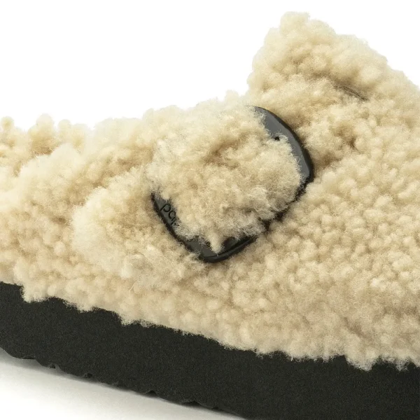 Boston Big Buckle Flex Platform Shearling Teddy Eggshell - Image 8