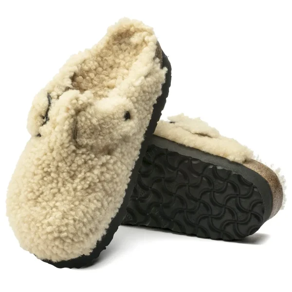 Boston Big Buckle Flex Platform Shearling Teddy Eggshell - Image 4