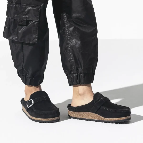 Buckley Shearling Suede Leather Black - Image 5