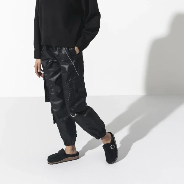 Buckley Shearling Suede Leather Black - Image 3