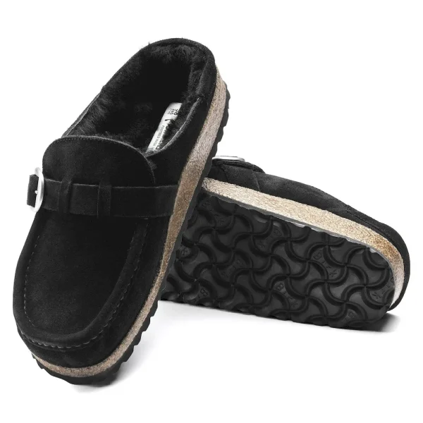 Buckley Shearling Suede Leather Black - Image 7