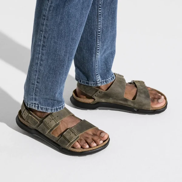 Milano Crosstown Men Oiled Leather Faded Khaki - Image 3