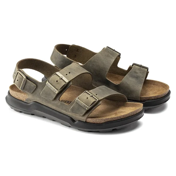 Milano Crosstown Men Oiled Leather Faded Khaki - Image 6