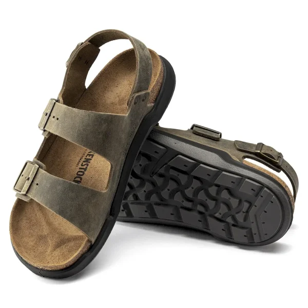 Milano Crosstown Men Oiled Leather Faded Khaki - Image 4