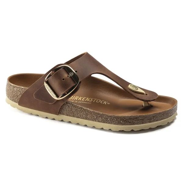 Gizeh Big Buckle Oiled Leather Cognac