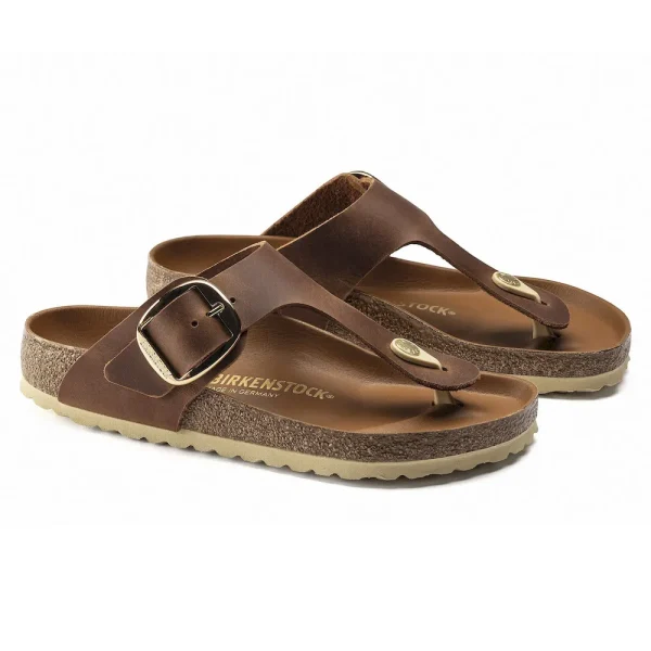 Gizeh Big Buckle Oiled Leather Cognac - Image 6