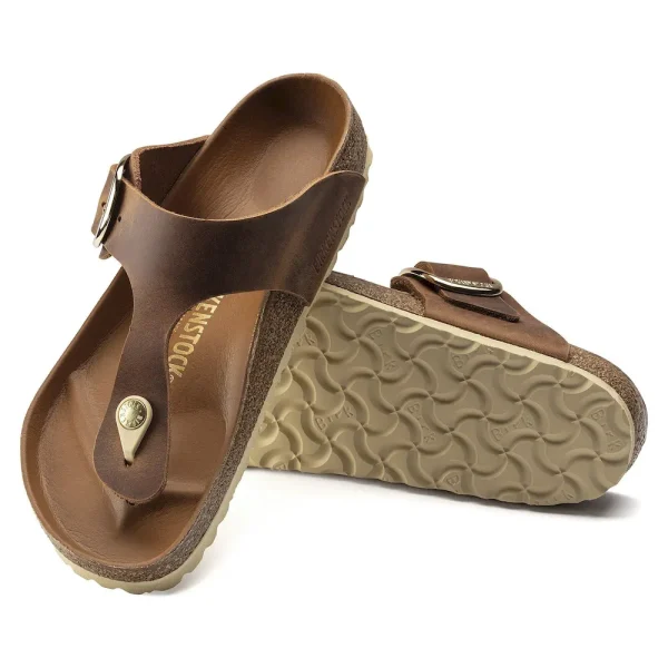Gizeh Big Buckle Oiled Leather Cognac - Image 4